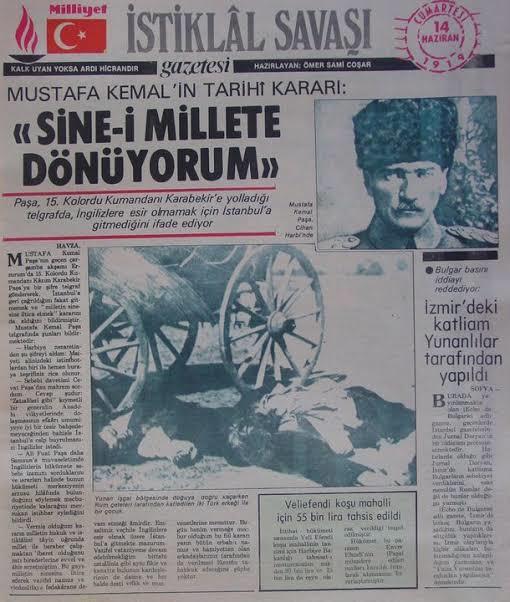 M. Kemâl, görevinden istifa edip sineyimillete döndü.