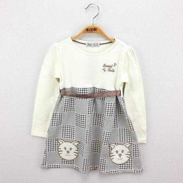 🍬Kız Çocuk Elbise Sweet Cats Nakış