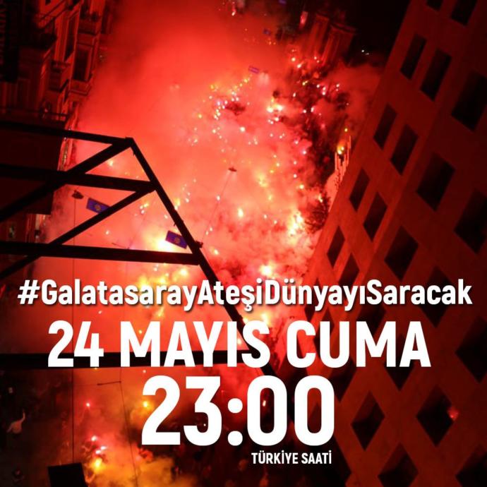 Galatasaraylılar Bu Cuma 23.00'te Tüm Dünyada Şampiyonluk Meşalelerini Yakacak