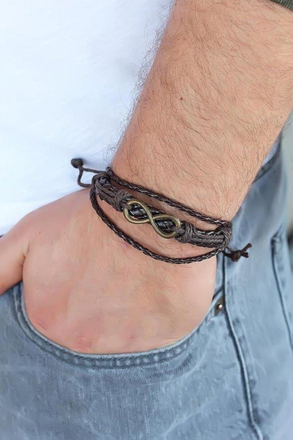 Yeni Sezon Deri Erkek Bileklik