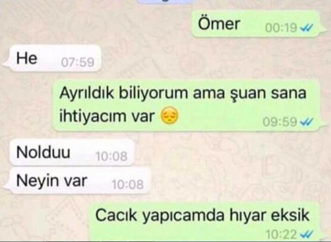 Efsaneleşmiş 20 Whatsapp Diyaloğu