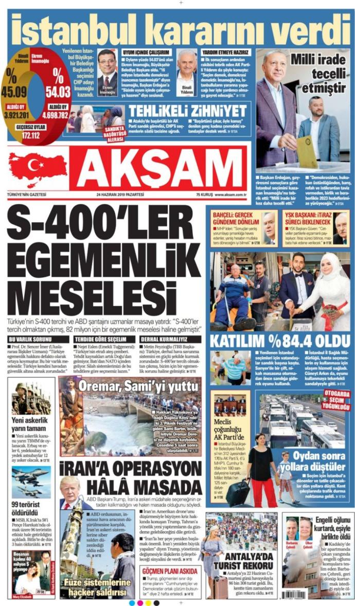 İmamoğlu'nun Başkan Seçilmesini Gazeteler Böyle Gördü (Foto Galeri)