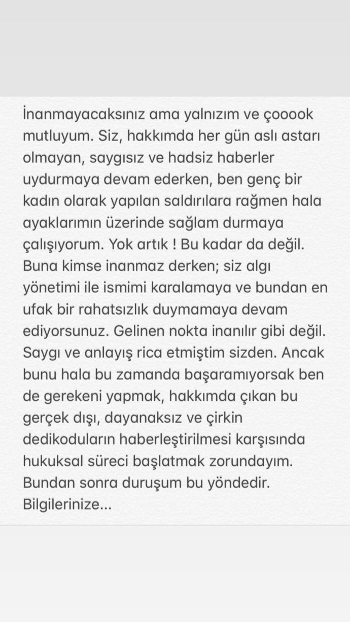 Serenay Sarıkaya: Yalnızım ve Çok Mutluyum!