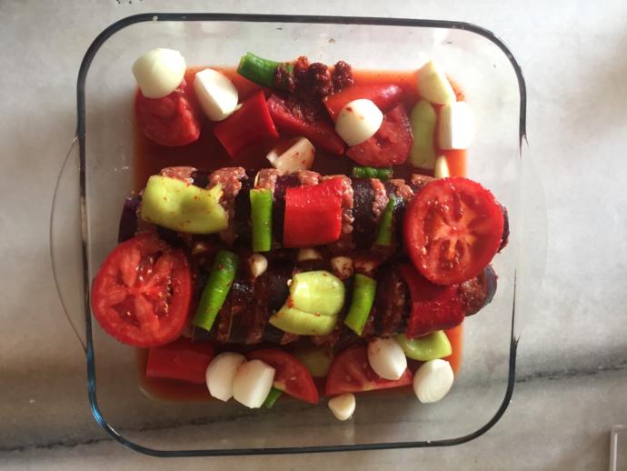 Karşınızda Mis Kokusuyla Bütün Evi Saracak Patlıcan Kebabı