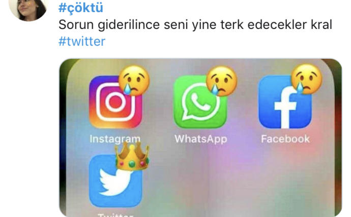 Facebook, WhatsApp ve Instagram'ın Çökmesiyle Twitter'a Doluşan Kullanıcıların; Birbirinden Eğlenceli Paylaşımları!