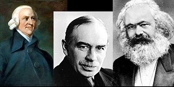 A.Smith, J.M.Keynes, K.Marx