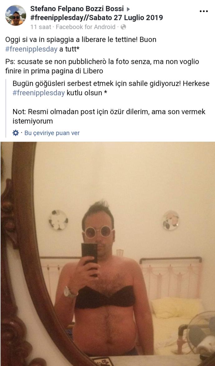 İtalya'da Garip Bir Gün: 27 Temmuz Memelere Özgürlük Günü ve #freenipplesday Başlıklı Facebook Paylaşımları
