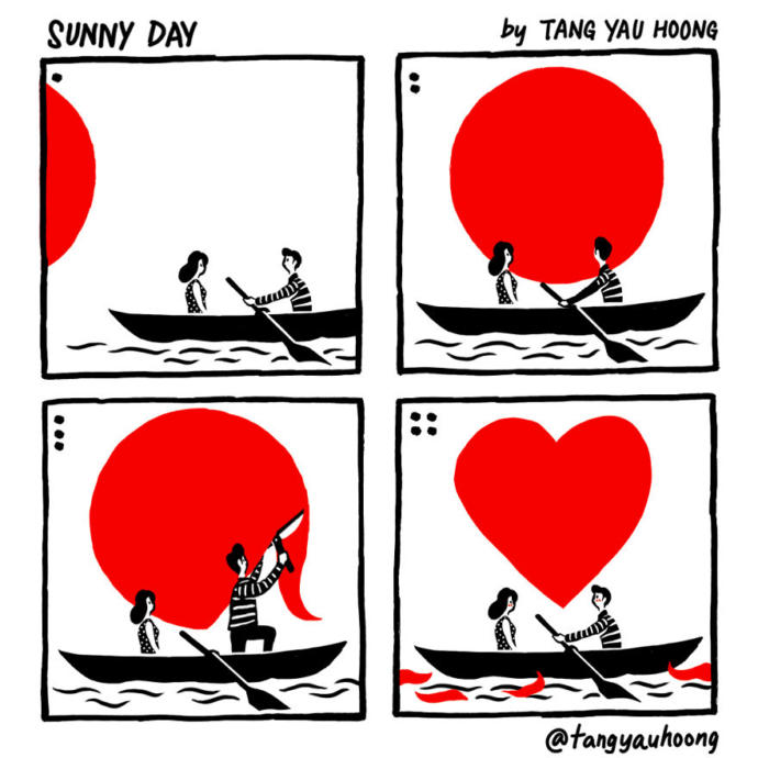 Aşkın En Sıra Dışı ve Anlamlı İllüstrasyonlarının Sahibi Tang Yau Hoong ❤️