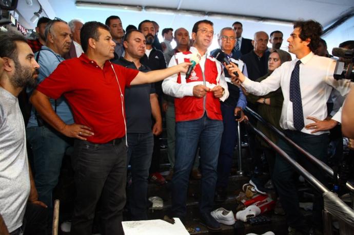 Başkan Ekrem İmamoğlu İstanbul'da Yağıştan Etkilenen Yerlerde İncelemelerde Bulundu