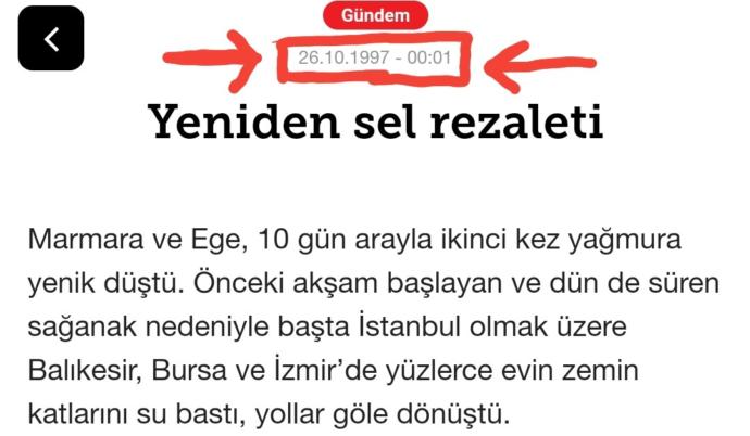 Hürriyet'in 1997 tarihli haberi.