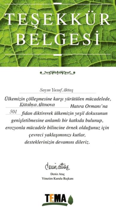 Reynmen'in (Yusuf Aktaş) Yaptığı Bağış