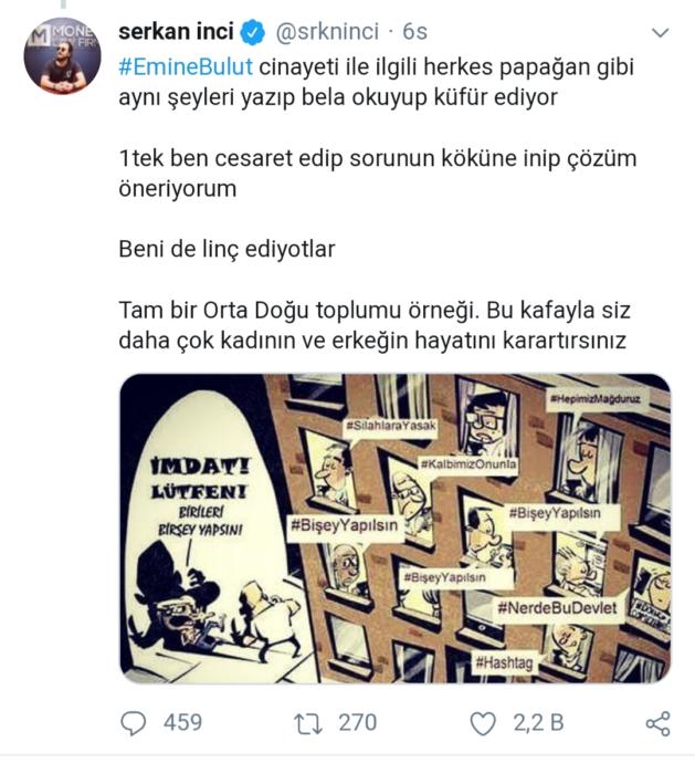 Emine Bulut'un Katledilişine Farklı Bir Tespit: İnci Sözlük Kurucusu Serkan İnci Tartışmaların Odağında