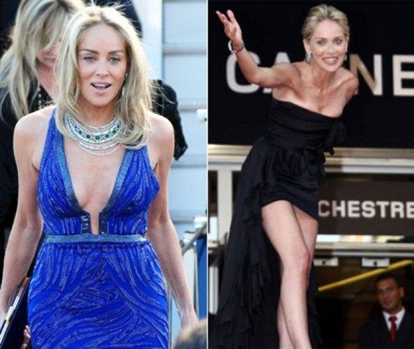 Sharon Stone 55 yaşında olmasına rağmen 30'lu yaşları yaşatma gayretinde...
