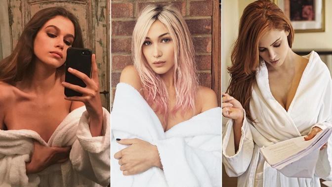 🔥Buralar Alev Aldı: Bornozu Hem Günlük Hayatında Hem Instagram Pozlarında Kullanan Ünlü Güzeller!