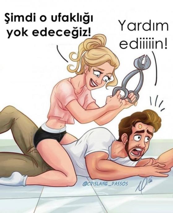 Aynı Evi Paylaşan Sevgililerin Yaşadığı Eğlenceli Anların Anlatıldığı Harika Çizimler!