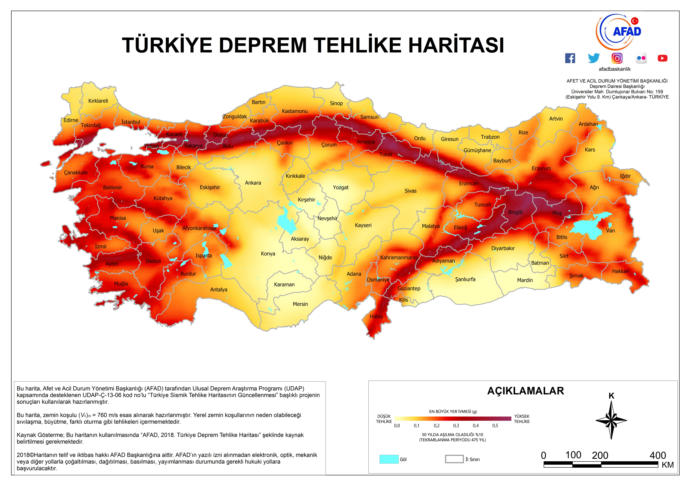 Türkiye Deprem Tehlike Haritası