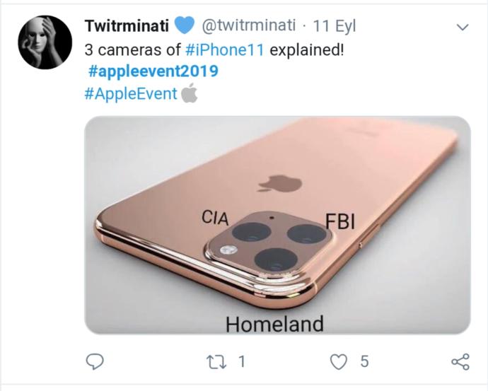 iPhone 11'in Kamera Tasarımını Diline Dolayan Twitter Kullanıcılarının Komik Tweetleri