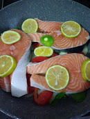 Omega 3 Zengini Norveç Somonunu Yağsız Pişirdim!