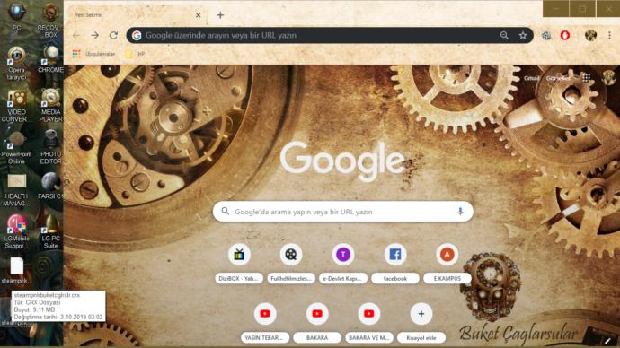 Buket yapımı Chrome Theme :D