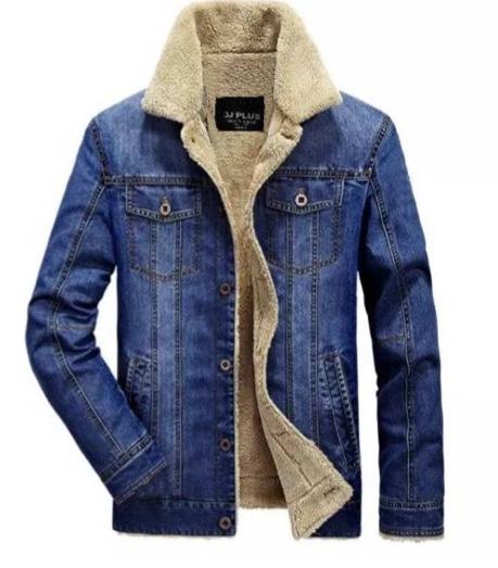 Slim fit kürklü denim ceket