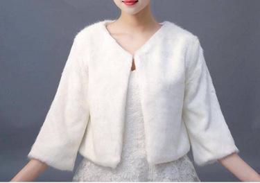 Kürk görünümlü peluş bolero