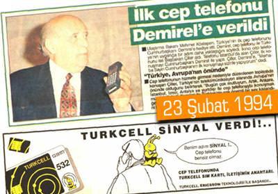 Süleyman Demirelin Tansu Çiller ile ilk cep telefon görüşmesi gazetelerde bu şekilde yayınlanmış