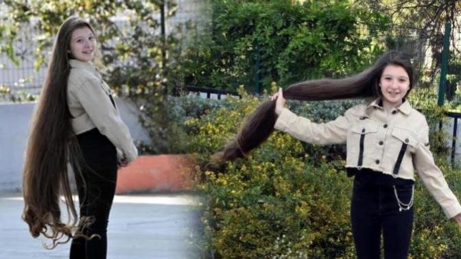 İşte Dünya Rekortmeni: Dünyanın En Uzun Saçlı Çocuğu İzmir'de
