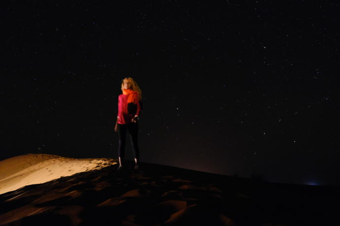 Sahra çölünde gece
