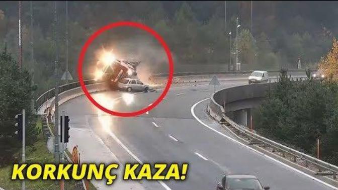 Bu Sefer Tam Tersi Oldu: Otomobil TIR'ı Köprüden Aşağı Attı!