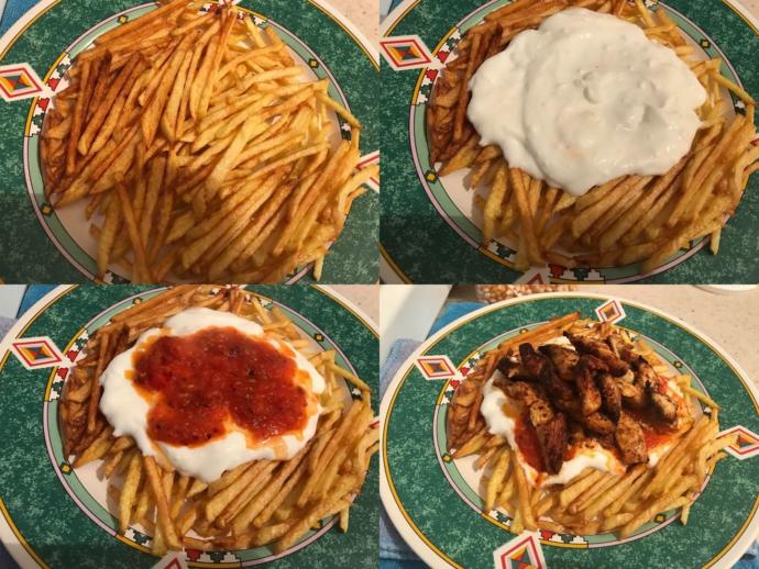 Tavuklu çökertme kebabı