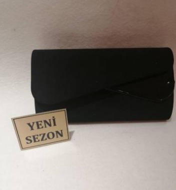 Siyah süet portföy