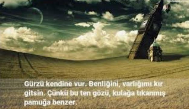 Etrafında yaşanan dramlara kayıtsızsan gürz de yetmez bu vicdansızlığını yıkmaya..