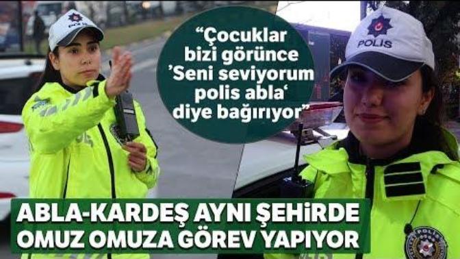 İki Kız Kardeş Aynı Şehirde Trafik Polisi Olarak Görev Yapıyor