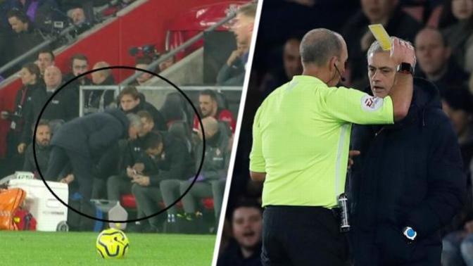 Jose Mourinho Southampton - Tottenham Maçında Gördüğü Sarı Kartla Tarihe Geçti