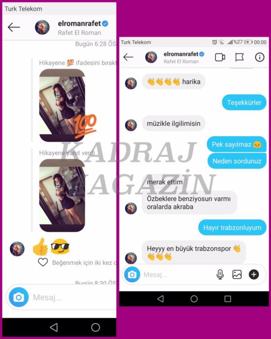 Rafet El Romanın Instagramdan Türk Diye Konuştuğu Kadın Şilili Çıkarsa!