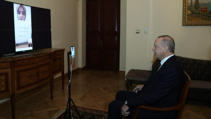 Cumhurbaşkanı Erdoğan - Ümmü Gülsüm Genç görüşmesi