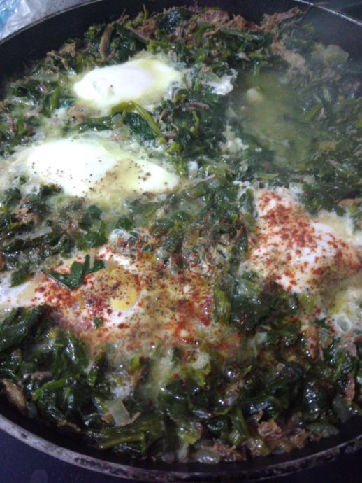 Kavurmalı Yumurtalı Ispanak Tarifi