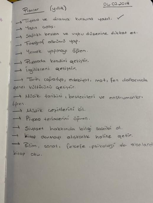 Ceren Özdemirin yıllık planları