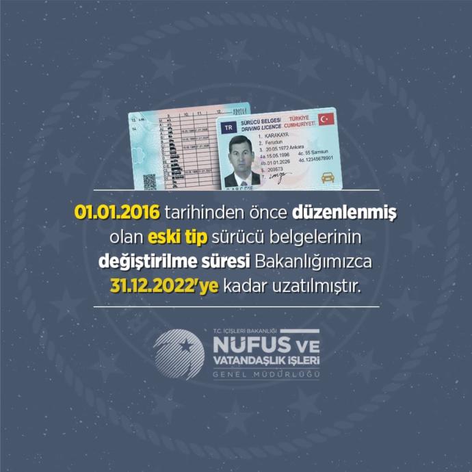 Ehliyet yenileme süresi uzatıldı