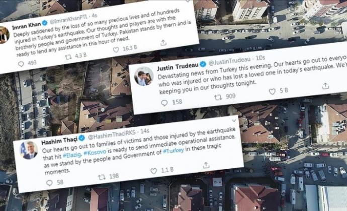 Elazığ Depreminden Sonra Dünya Liderlerinden Destek Mesajları