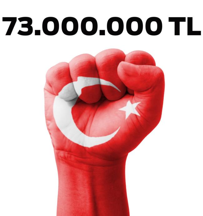 Depremzedeler için 73 milyon lira toplandı