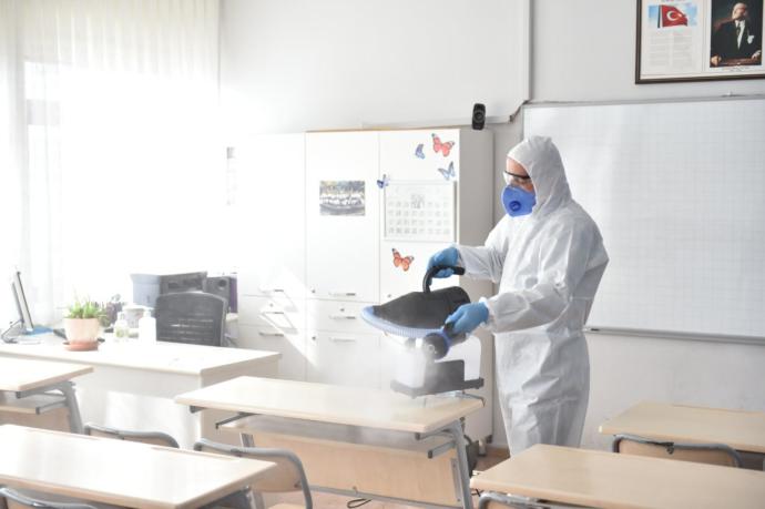 Okullarda yapılan hijyen çalışması