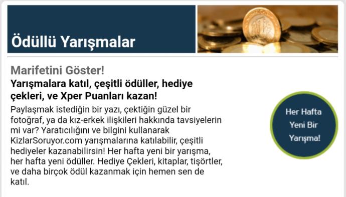 KizlarSoruyor Yarışma Sloganı