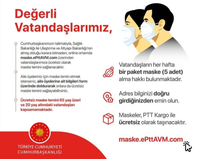 Vatandaşlara Ücretsiz Dağıtılan Maske Nasıl Alınır?