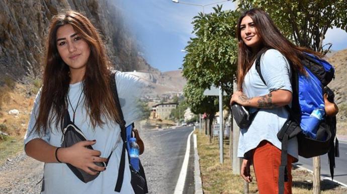 Dilara Özkan otostop yaparak 75 ili gezdi