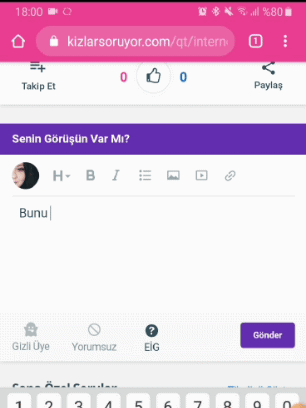 Bibileni soruna davet edebilirsin.