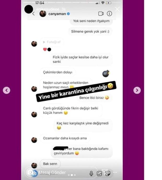Sosyal Medya Fenomeni Enise Sude Can Yamanın Mesajlarını İfşaladı