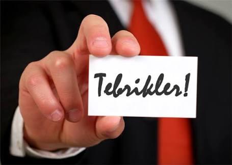 Tebrik ederim.