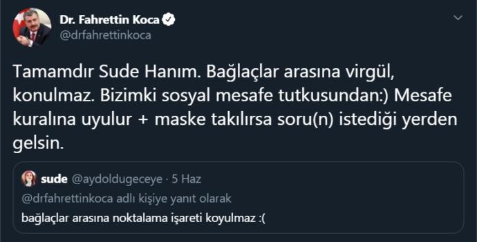Fenomen Olma Yolunda İlerleyen Fahrettin Kocadan Ne Tatlısın Sağlık Bakanım Dedirten Samimi Twitter Mesajları