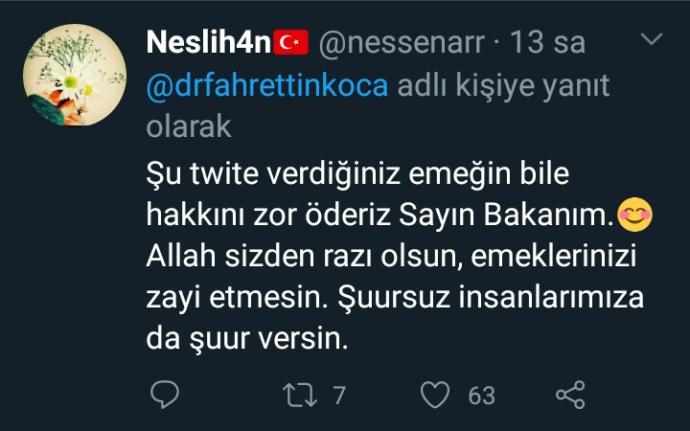 Fenomen Olma Yolunda İlerleyen Fahrettin Kocadan Ne Tatlısın Sağlık Bakanım Dedirten Samimi Twitter Mesajları